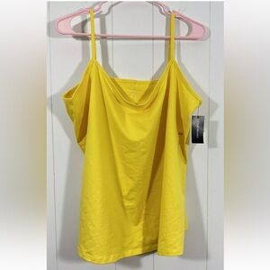 Lane Bryant Shirt size 18/20 Yellow Cotton Cami Tank Stretchy Lightweight
